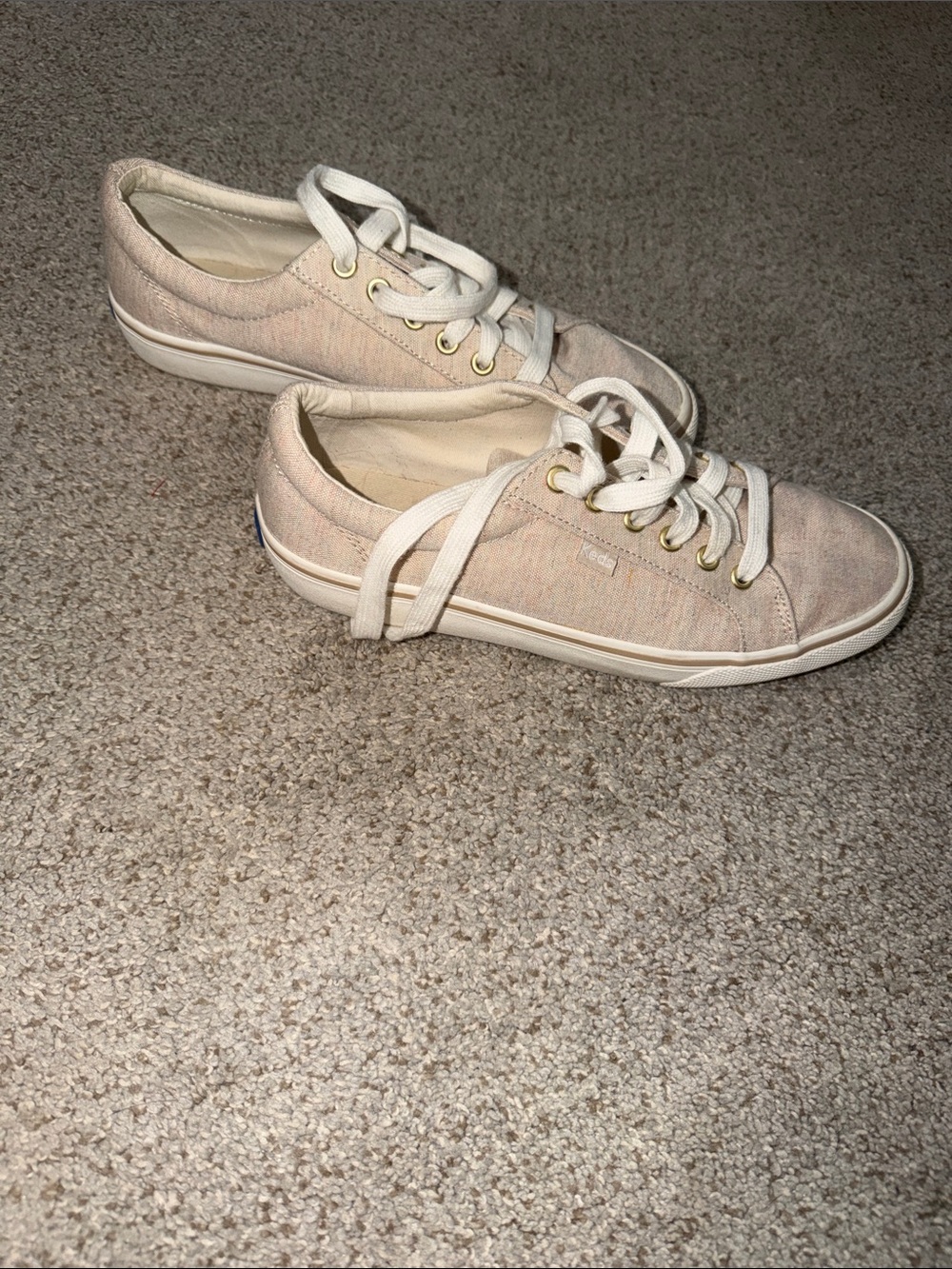 Keds Low-Top Canvas Sneakers in Pale Pink